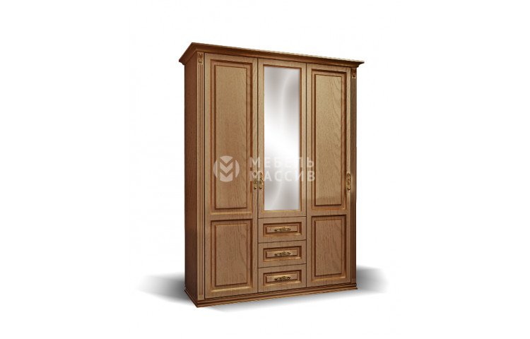 Шкаф 3-створчатый из сосны Дарина